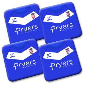 Personalised York City FC Coasters Pack Of 4 Away 2011 Shirt Coasters