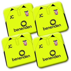 Personalised York City FC Coasters Pack Of 4 Away 2016 Shirt Coasters