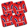 Personalised York City FC Coasters Pack Of 4 Home 1997 Shirt Coasters