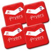 Personalised York City FC Coasters Pack Of 4 Home 2011 Shirt Coasters