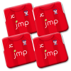 Personalised York City FC Coasters Pack Of 4 Home 2021 Shirt Coasters