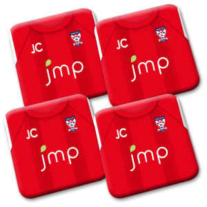 Personalised York City FC Coasters Pack Of 4 Home 2021 Shirt Coasters