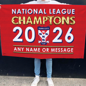 Personalised Flag York City FC National League Champions 2026