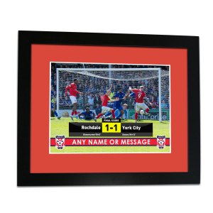Personalised Framed Print York City FC Stones Goal Celebration Photo