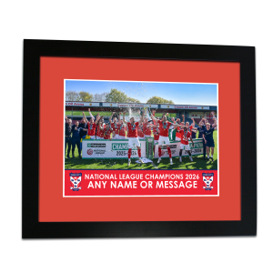 Personalised Framed Print York City FC Trophy Celebration Photo 2026