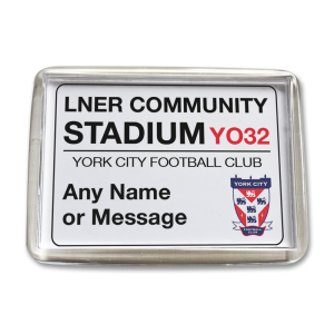 Personalised Fridge Magnet York City FC Street Sign