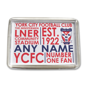 Personalised Fridge Magnet York City FC Text