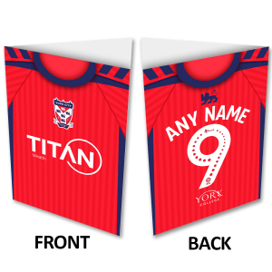 Personalised York City FC Greeting Card Home 2026/27 Shirt Name & Number