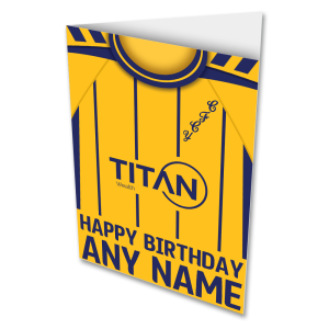 Happy Birthday Personalised York City FC Greeting Card Away Shirt 2026/27 Add Any Name