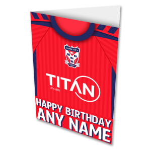 Happy Birthday Personalised York City FC Greeting Card Home Shirt 2026/27 Add Any Name