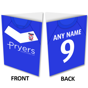Personalised York City FC Greeting Card Away 2011 Shirt Name & Number