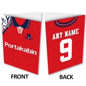 Personalised York City FC Greeting Card Home 1993 Shirt Name & Number
