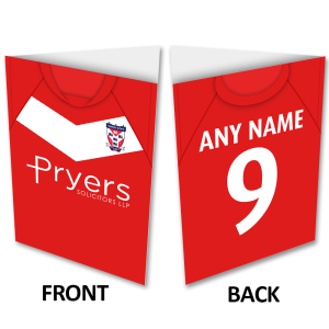 Personalised York City FC Greeting Card Home 2011 Shirt Name & Number