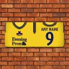 Large Aluminium Wall Art York City FC Away 2001 Shirt Name & Number