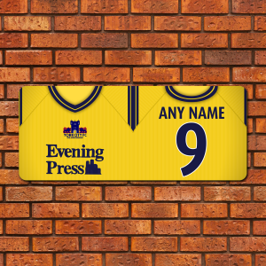 Large Aluminium Wall Art York City FC Away 2001 Shirt Name & Number
