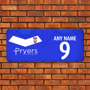 Large Aluminium Wall Art York City FC Away 2011 Shirt Name & Number
