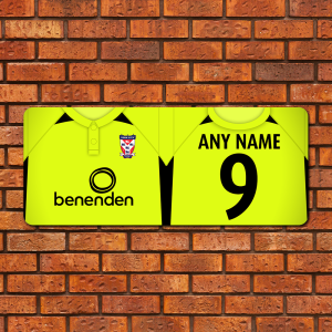 Large Aluminium Wall Art York City FC Away 2016 Shirt Name & Number