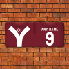Large Aluminium Wall Art York City FC Home 1974 Shirt Name & Number