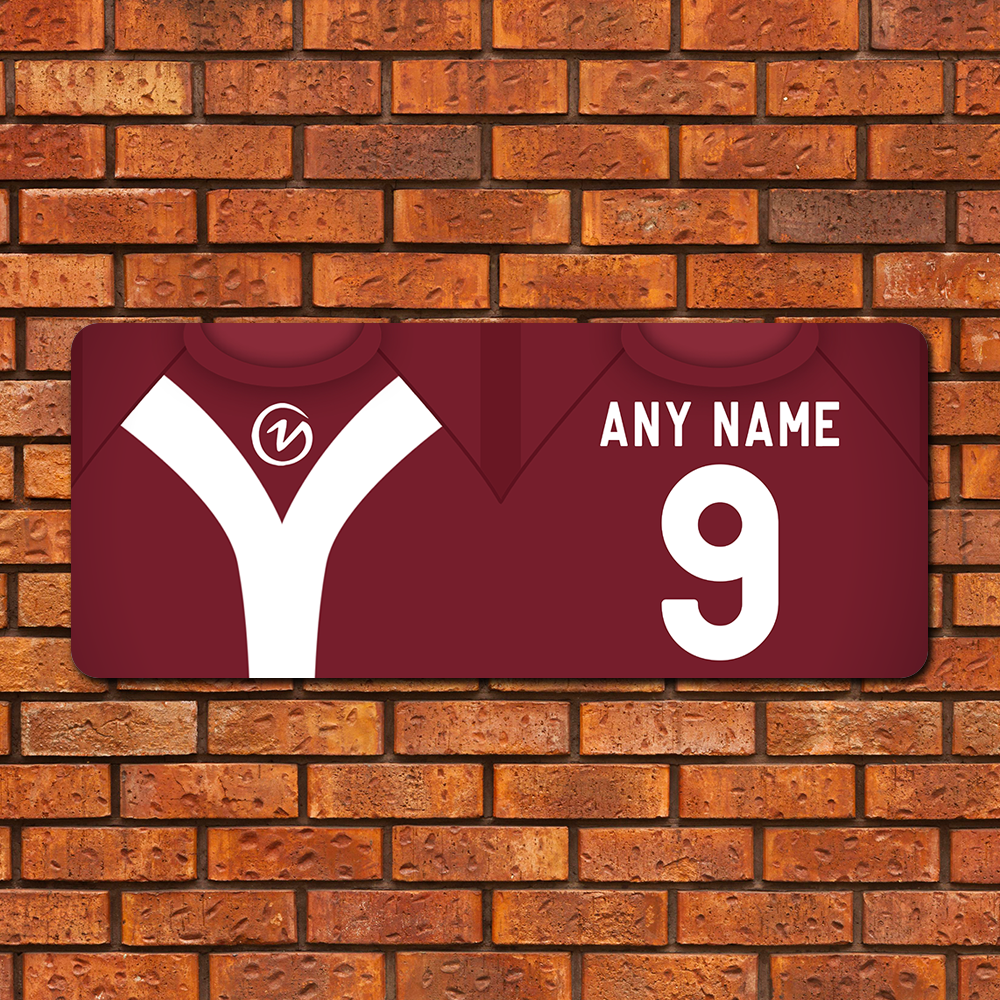 Large Aluminium Wall Art York City FC Home 1974 Shirt Name & Number