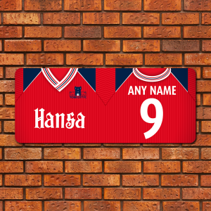 Large Aluminium Wall Art York City FC Home 1989 Shirt Name & Number