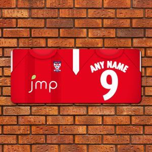 Large Aluminium Wall Art York City FC Home 2021 Shirt Name & Number