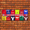 Large Aluminium Wall Art York City FC Retro Shirt Montage