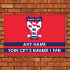 Personalised Aluminium Wall Art York City FC Crest