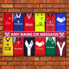 Personalised Aluminium Wall Art York City FC Retro Shirt Montage