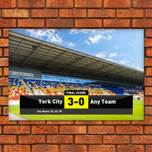 Personalised Aluminium Wall Art York City FC Scoreboard