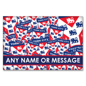 Alternative view of Personalised Aluminium Wall Art York City FC Crest Mash