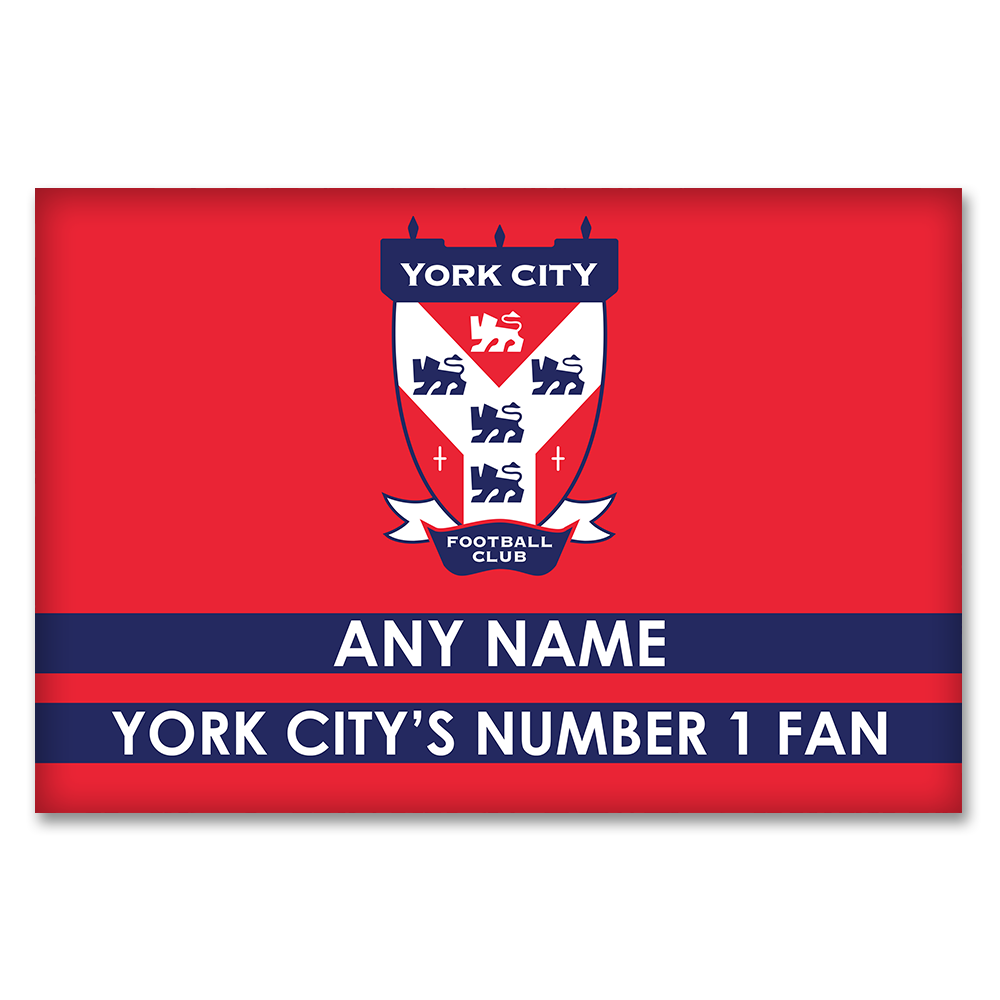 Personalised Aluminium Wall Art York City FC Crest - Image 2