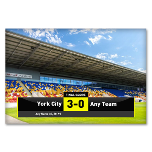 Alternative view of Personalised Aluminium Wall Art York City FC Scoreboard