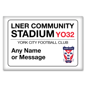 Alternative view of Personalised Aluminium Wall Art York City FC Street Sign