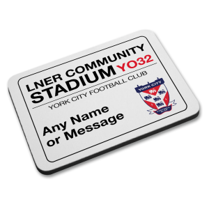 Personalised Mouse Mat York City FC Street Sign