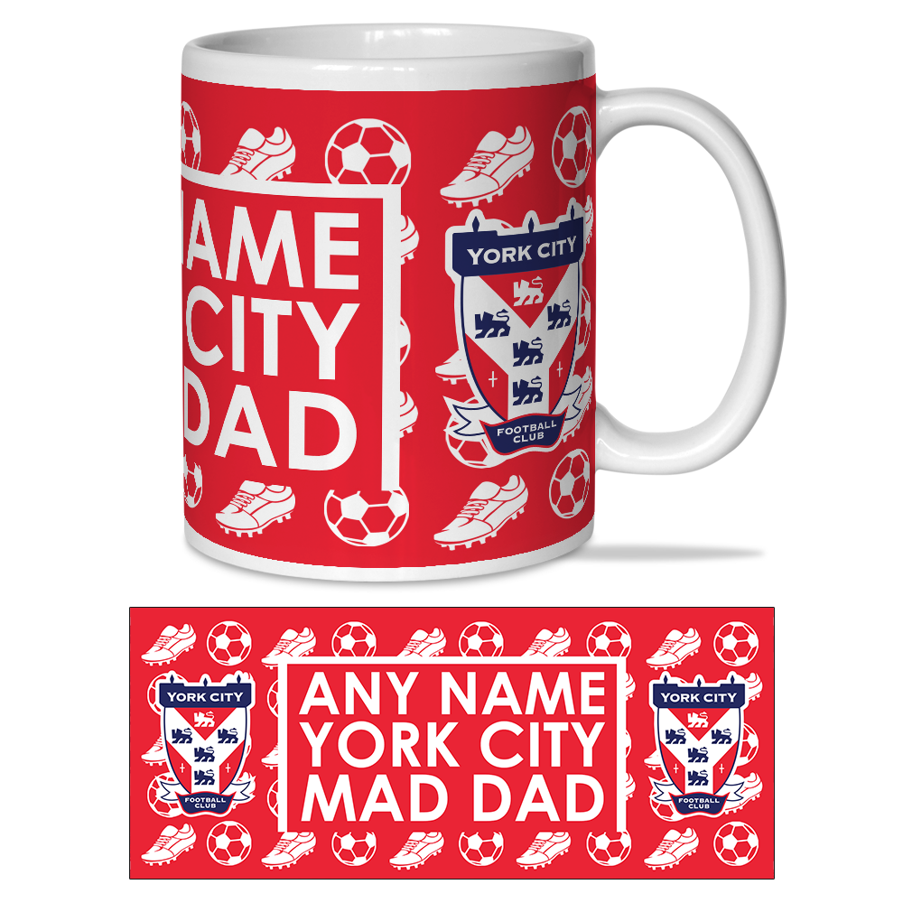 Personalised Mug York City FC Football Mad Dad