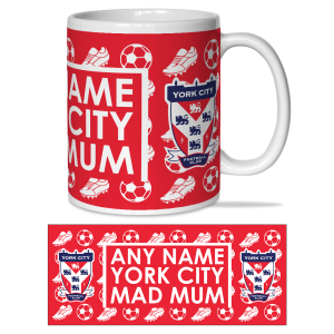 Personalised Mug York City FC Football Mad Mum