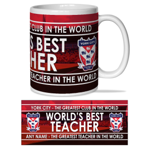 Personalised Mug York City FC World's Best Teacher Mug Add Any Name