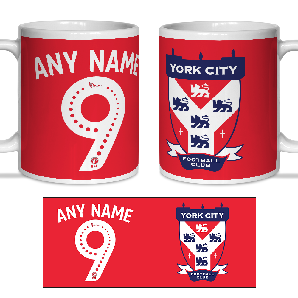 Personalised Mug York City FC Name & Number Mug