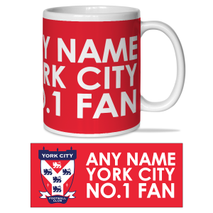 Personalised Mug York City FC No.1 Fan Mug Add Any Name