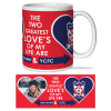 Personalised Mug York City FC Two Loves Of My Life Name & Photo Upload Valentines Day Mug