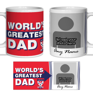 Personalised Mug York City FC World's Greatest Dad Polaroid Photo Upload Mug