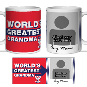 Personalised Mug York City FC World's Greatest Grandma Polaroid Photo Upload Mug