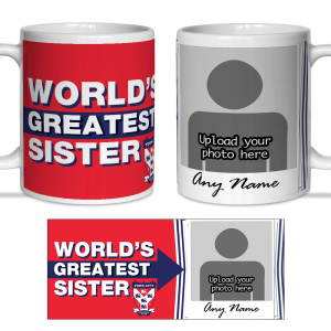 Personalised Mug York City FC World's Greatest Sister Polaroid Photo Upload Mug