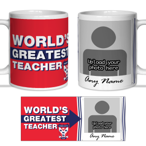 Personalised Mug York City FC World's Greatest Teacher Polaroid Photo Upload Mug