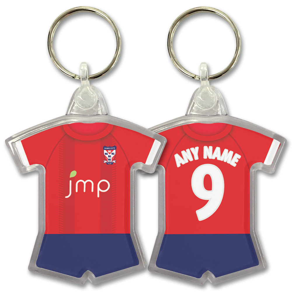 Personalised Shirt Keyring York City FC Home 2021 Shirt Keyring