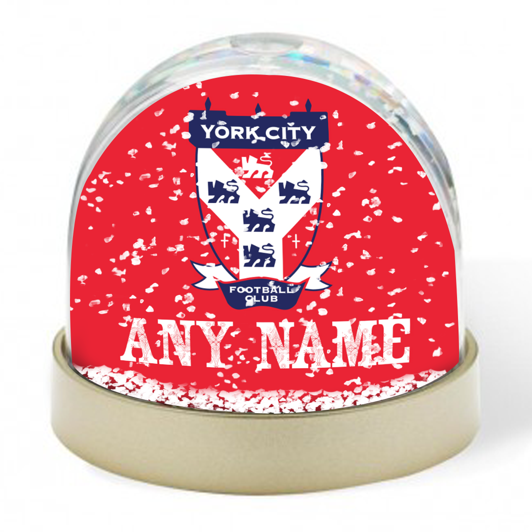 Personalised Snow Globe York City FC Crest