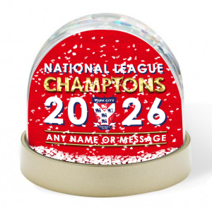 Personalised Snow Globe York City FC National League Champions 2026