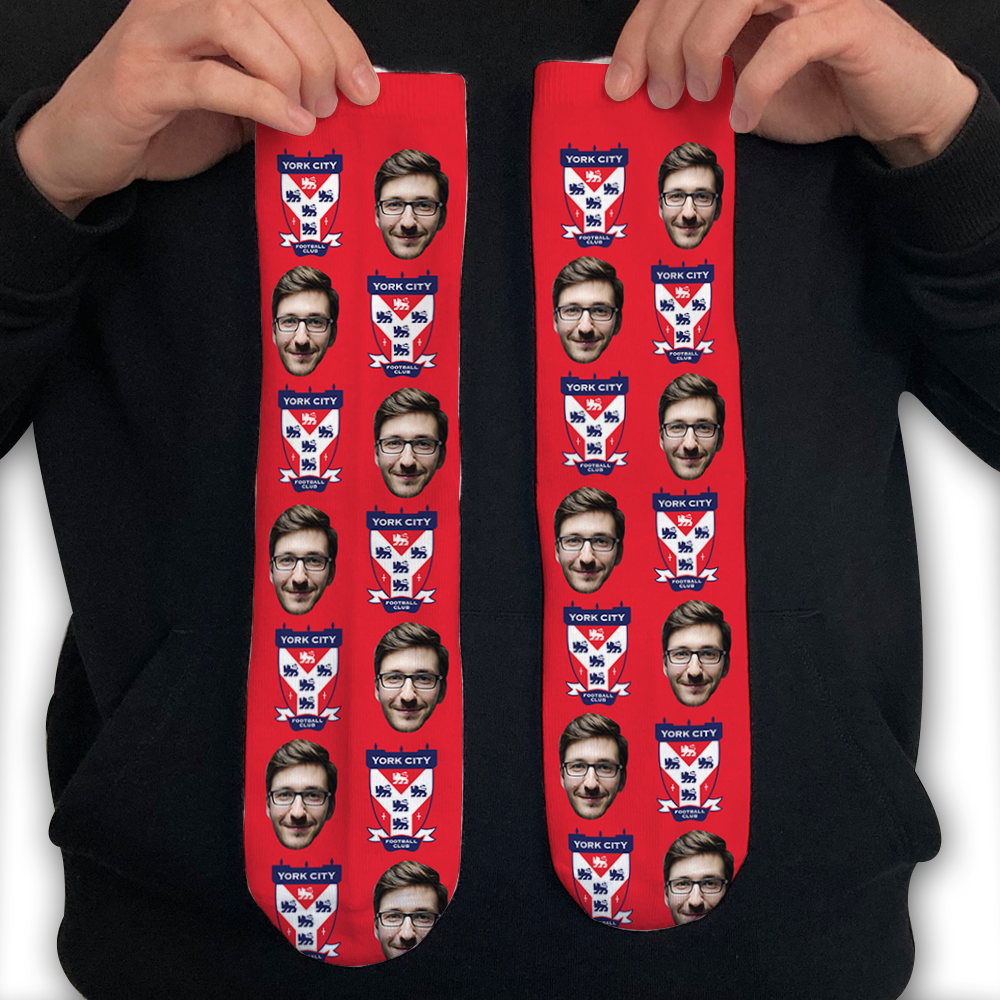 Personalised York City FC Photo Socks Crest