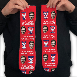 Personalised York City FC Photo Socks Crest & Any Name Or Message