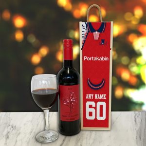 Alternative view of Personalised YCFC Wooden Wine Box Home 1993 Shirt Name & Number